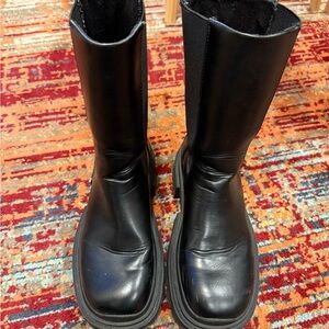 Zara chunky leather Boots